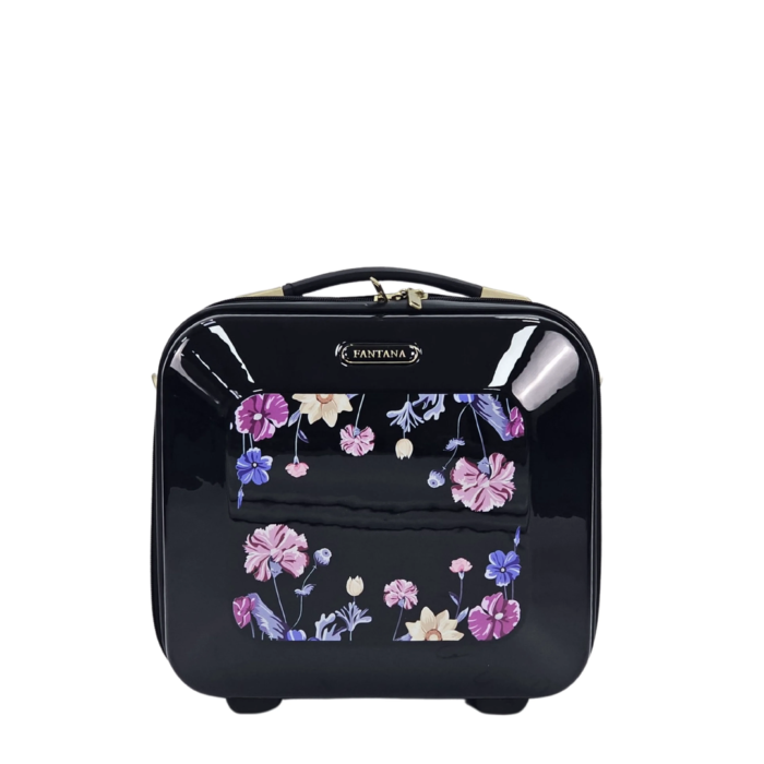 Floral Suitcase 4 Wheel Shiny Hard Case Shell Roller Wheels Cabin Small Medium Large Set Carry On Check In - Image 60