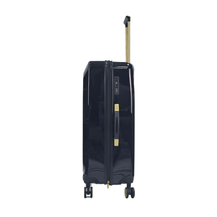 Floral Suitcase 4 Wheel Shiny Hard Case Shell Roller Wheels Cabin Small Medium Large Set Carry On Check In - Image 32