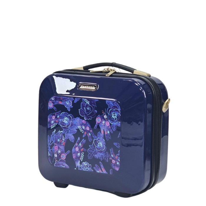 Floral Suitcase 4 Wheel Shiny Hard Case Shell Roller Wheels Cabin Small Medium Large Set Carry On Check In - Image 67