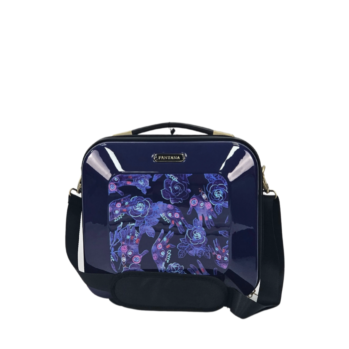 Floral Suitcase 4 Wheel Shiny Hard Case Shell Roller Wheels Cabin Small Medium Large Set Carry On Check In - Image 66