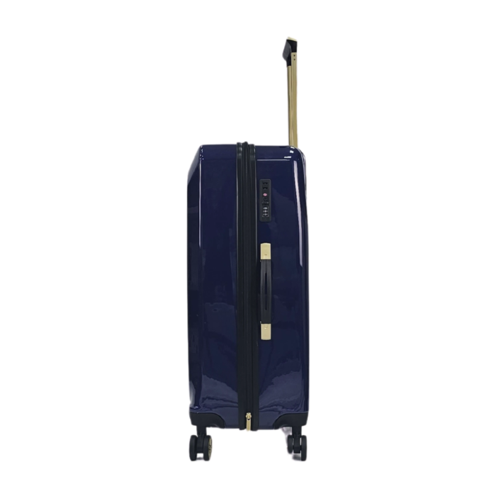 Floral Suitcase 4 Wheel Shiny Hard Case Shell Roller Wheels Cabin Small Medium Large Set Carry On Check In - Image 38