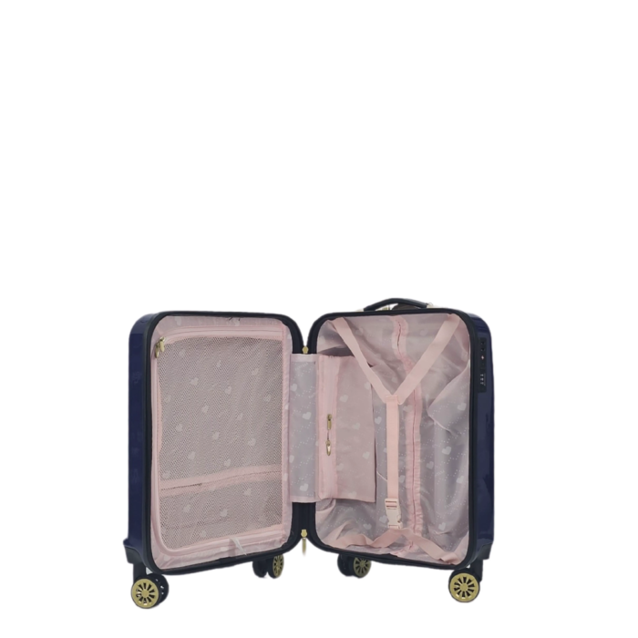 Floral Suitcase 4 Wheel Shiny Hard Case Shell Roller Wheels Cabin Small Medium Large Set Carry On Check In - Image 9