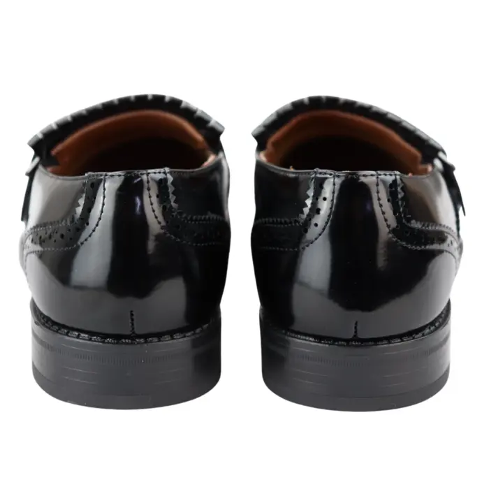 Mens Oxford Monk Shoes Smart Formal Classic Slip On Dress - Image 5