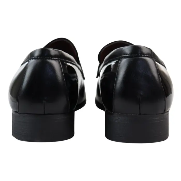 Men's Moccasin Loafers Patent Leather Lined Slip On Tassel Formal Dress Shoes - Image 5