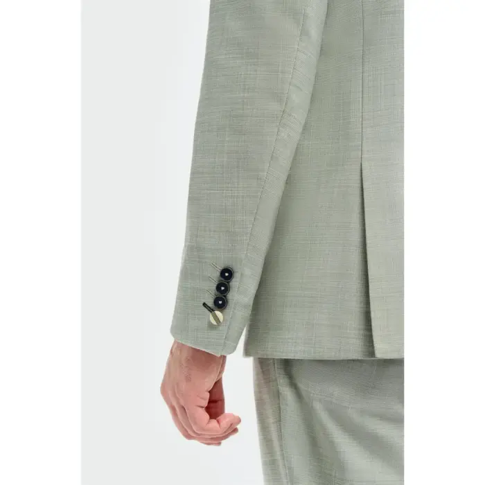 Men's Suit Sage Green 3 Piece Lightweight Wedding Summer Prom Dress - Image 4