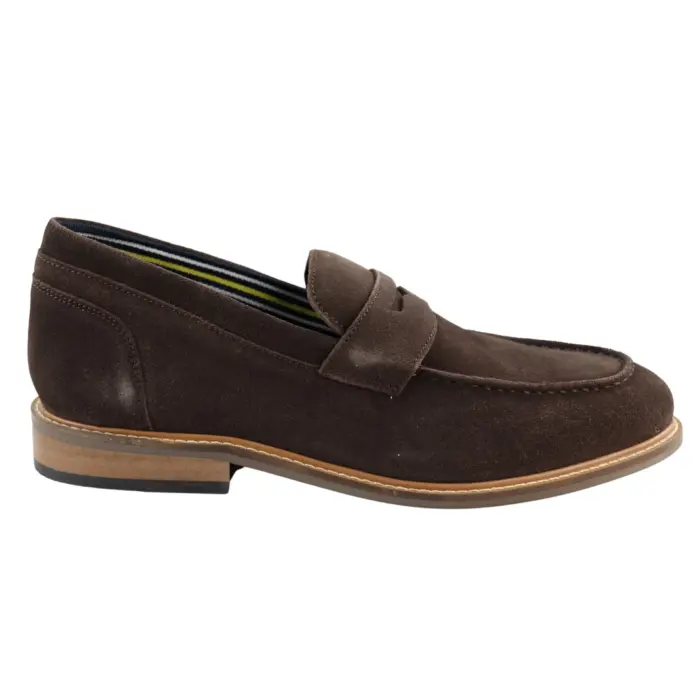 Mens Real Full Suede Slip On Loafers Boat Shoes Smart Casual Classic Comfort Fit - Image 1