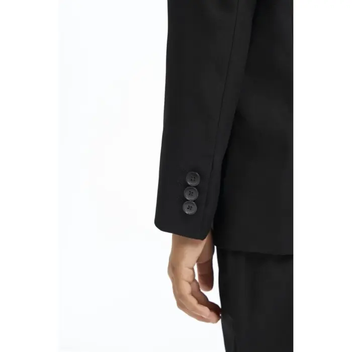 Boys Suit Black 3 Piece Tailored Fit Classic Formal Outfit - Image 8