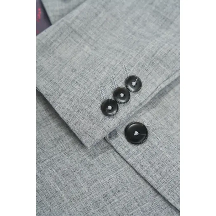 Boys Suit Grey 3 Piece Tailored Fit Classic Formal Outfit - Image 4