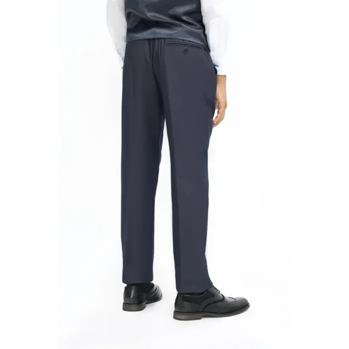 Boys Suit Navy 3 Piece Tailored Fit Classic Formal Outfit - Image 6