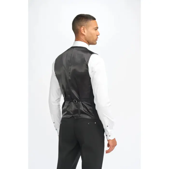 Men's Suit Black 3 Piece Tailored Fit Formal Classic Gent Dress - Image 5