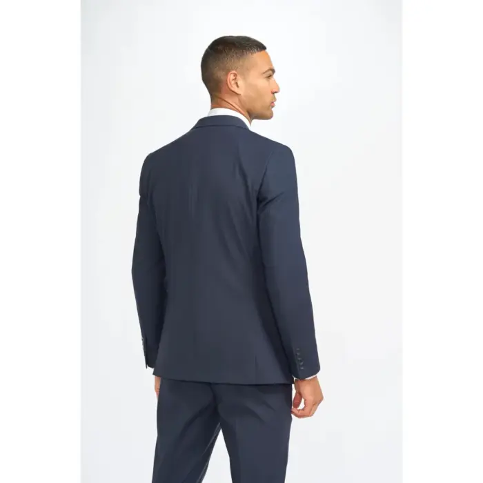 Men's Suit Navy 3 Piece Tailored Fit Formal Classic Gent Dress - Image 10