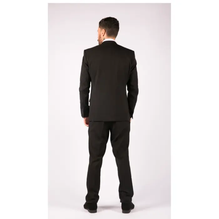 Mens Black 3 Piece Suit Classic Short Regular Long Smart Formal Tailored Fit - Image 7
