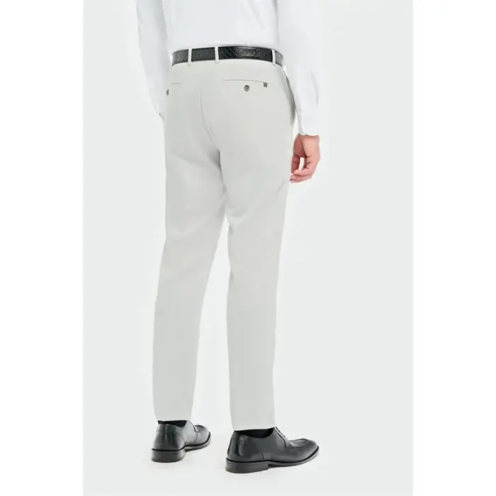Men's Suit 3 Piece Grey Tailored Fit Wedding Prom Classic - Image 8