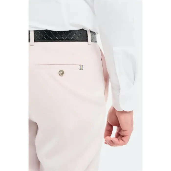 Men's Suit 3 Piece Pink Tailored Fit Wedding Prom Classic - Image 9
