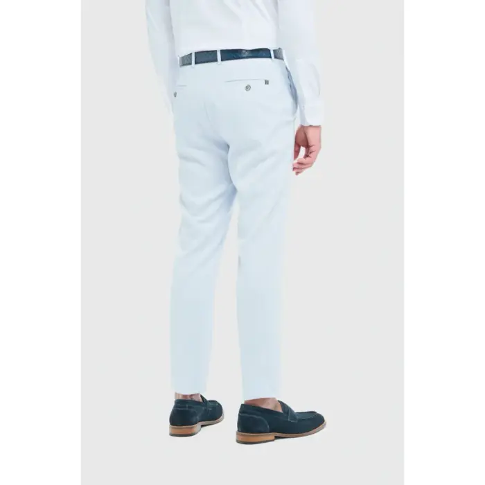 Men's Suit 3 Piece Sky Blue Tailored Fit Wedding Prom Classic - Image 7