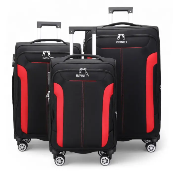Lightweight Expandable Luggage Softshell 8 Weel Suitcase Set - Image 9