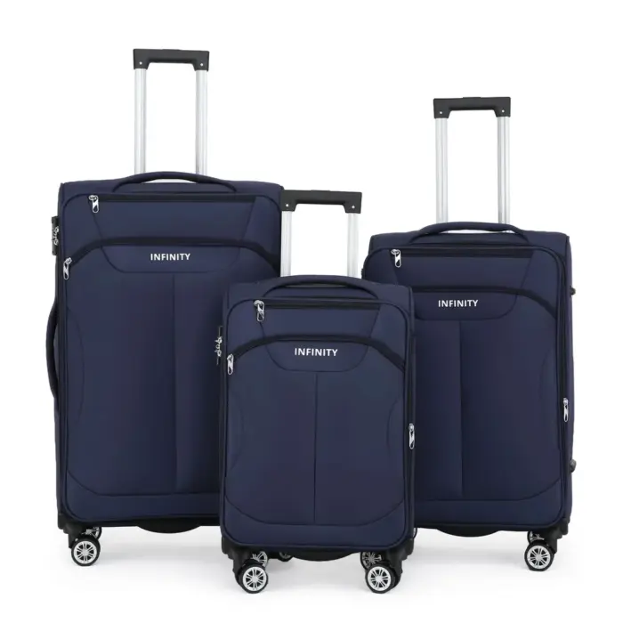 Lightweight Soft Shell Luggage Set Travel Suitcases - Image 17