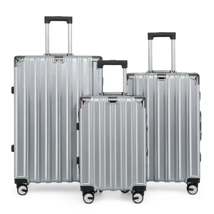 Robust Hard Shell Luggage 8 Wheel Suitcase Set - Image 45