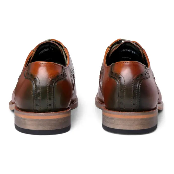 Jenson - Men's Brown Leather Lace Up Oxford Shoes - Image 3