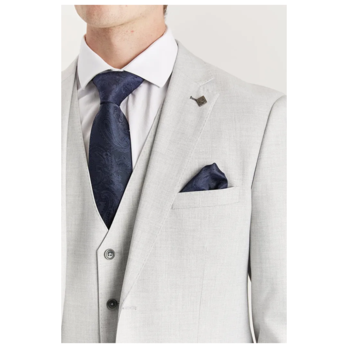 Belmont - Men's Silver Tailored Fit Blazer - Image 2