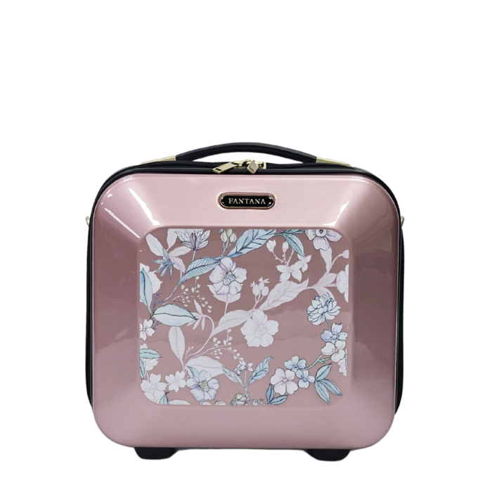 Floral Suitcase 4 Wheel Shiny Hard Case Shell Roller Wheels Cabin Small Medium Large Set Carry On Check In - Image 69