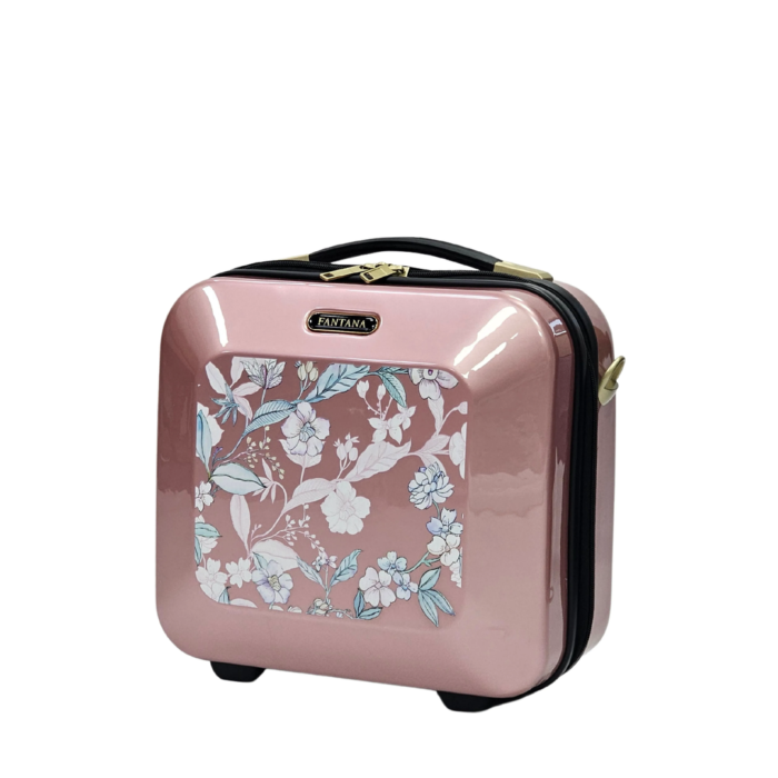 Floral Suitcase 4 Wheel Shiny Hard Case Shell Roller Wheels Cabin Small Medium Large Set Carry On Check In - Image 70