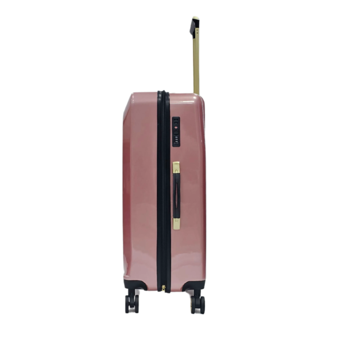 Floral Suitcase 4 Wheel Shiny Hard Case Shell Roller Wheels Cabin Small Medium Large Set Carry On Check In - Image 43