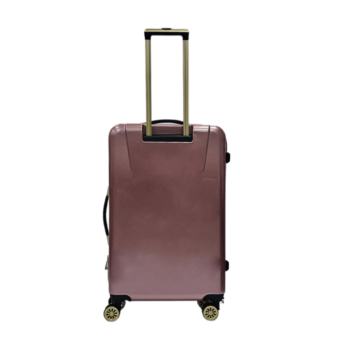 Floral Suitcase 4 Wheel Shiny Hard Case Shell Roller Wheels Cabin Small Medium Large Set Carry On Check In - Image 27