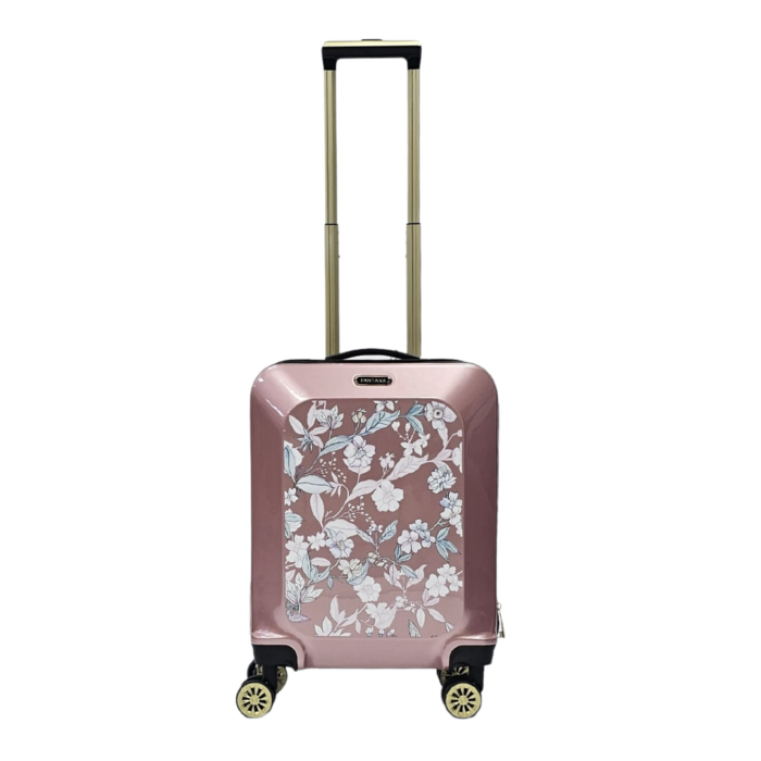 Floral Suitcase 4 Wheel Shiny Hard Case Shell Roller Wheels Cabin Small Medium Large Set Carry On Check In - Image 10