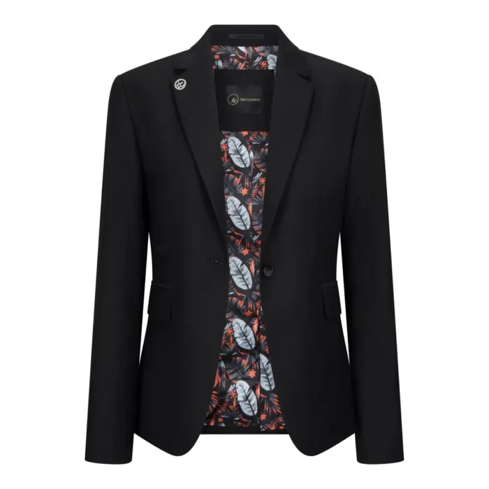 TPW-13 - Women's 3 Piece Plain Black Suit - Image 3