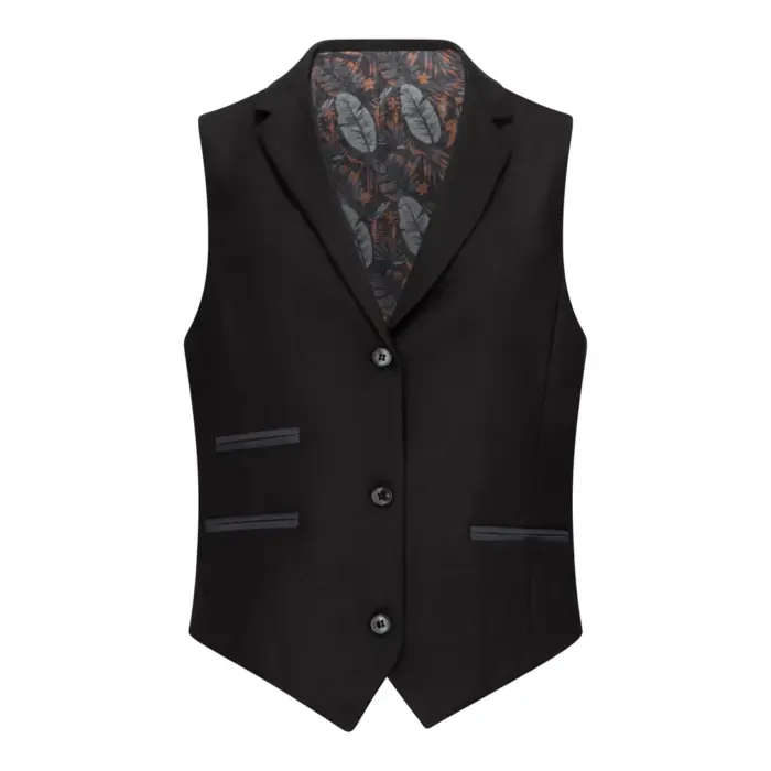 TPW-13 - Women's 3 Piece Plain Black Suit - Image 5