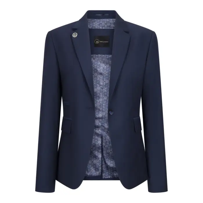 TPW-14 - Women's 3 Piece Plain Navy Blue Suit - Image 3