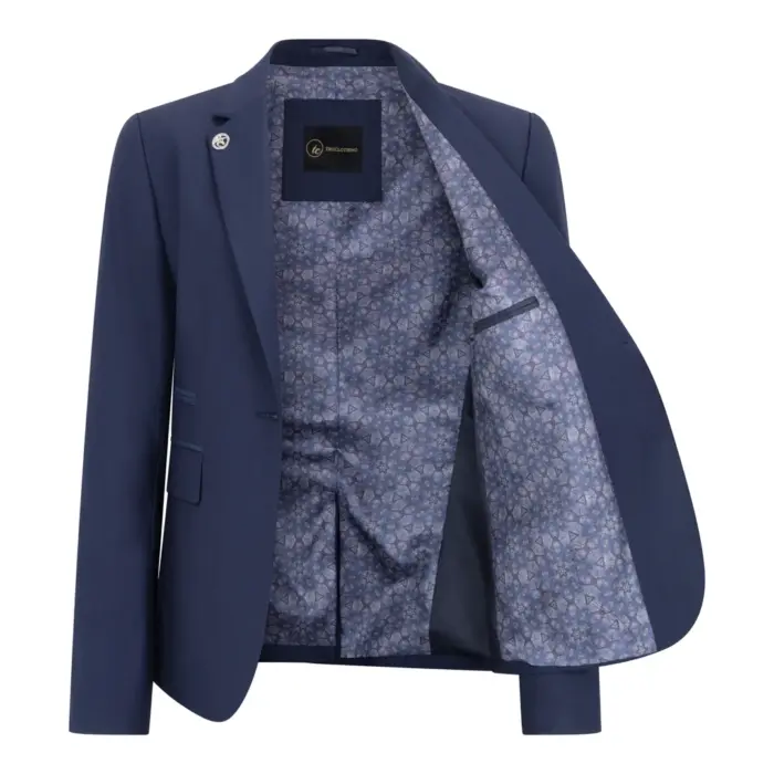 TPW-14 - Women's 3 Piece Plain Navy Blue Suit - Image 4