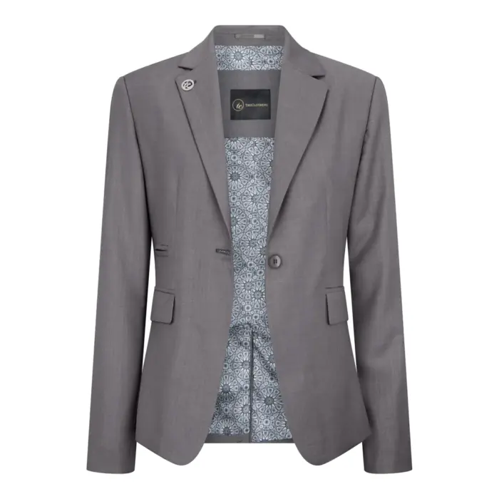 TPW-15 - Women's 3 Piece Plain Grey Suit - Image 3