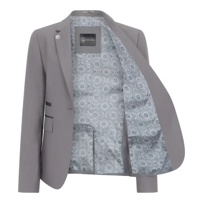 TPW-15 - Women's 3 Piece Plain Grey Suit - Image 4