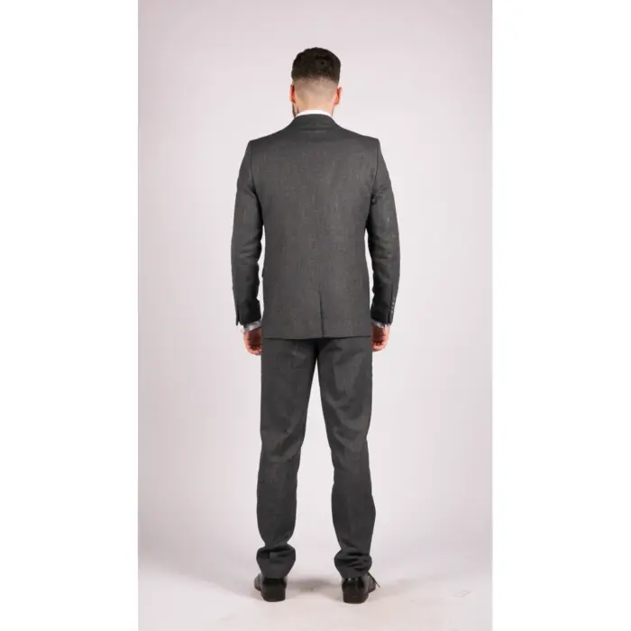 Mens Wool 3 Piece Suit Double Breasted Waistcoat Tweed 1920s - Image 8