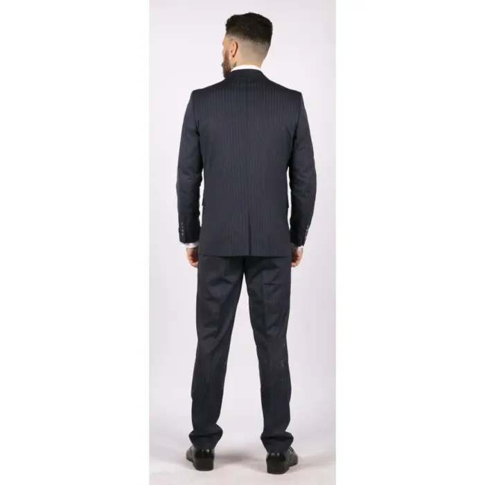Mens 3 Piece Suit Gatsby 1920s Gangster Pinstripe Tailored Fit - Image 7