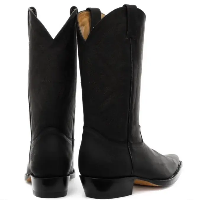 Mens Cowboy Boots Pointed Black Brown Grinders Louisiana Real Leather Western Cuban - Image 2