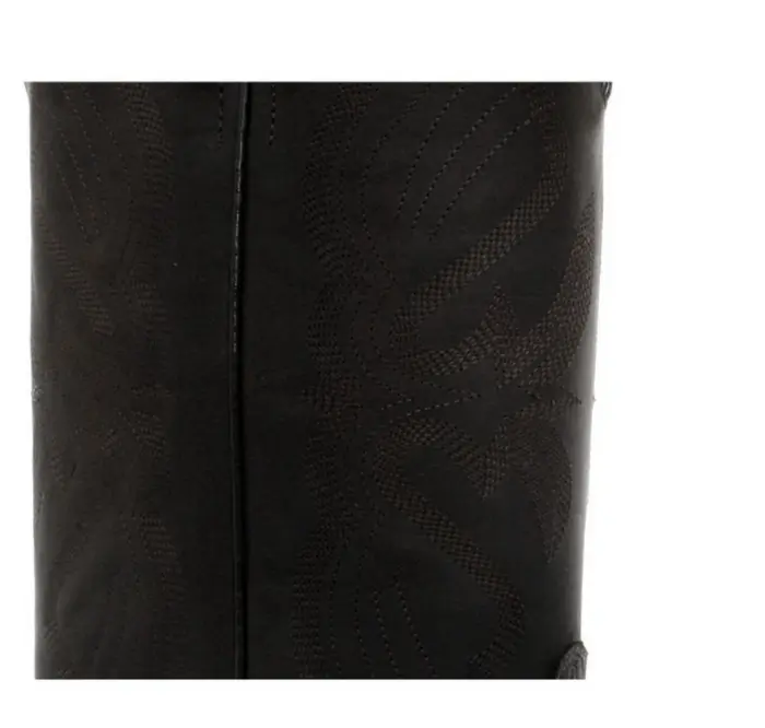 Mens Cowboy Boots Pointed Black Brown Grinders Louisiana Real Leather Western Cuban - Image 4