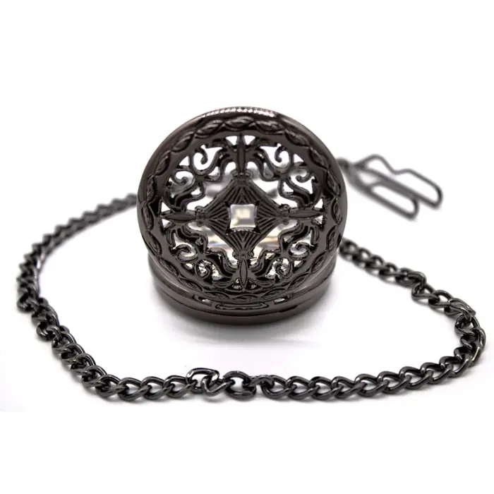 Mechanical Skeleton Antique Brass Vintage Pocket Watch - Image 2