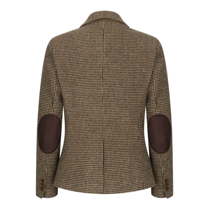 TPW-20 - Women's Wool Blend Brown Dogtooth Tweed Blazer - Image 6