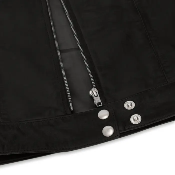 Women's Leather Moto Biker Jacket - Image 3