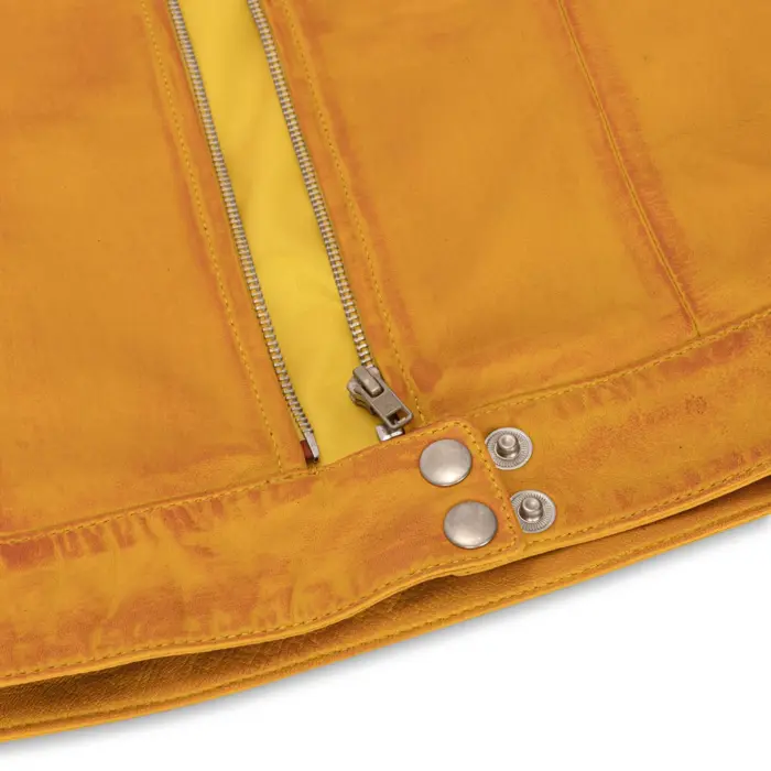 Women's Leather Moto Biker Jacket - Image 14