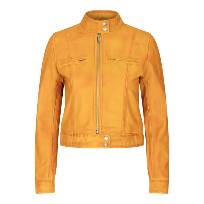 Women's Leather Moto Biker Jacket - Image 13
